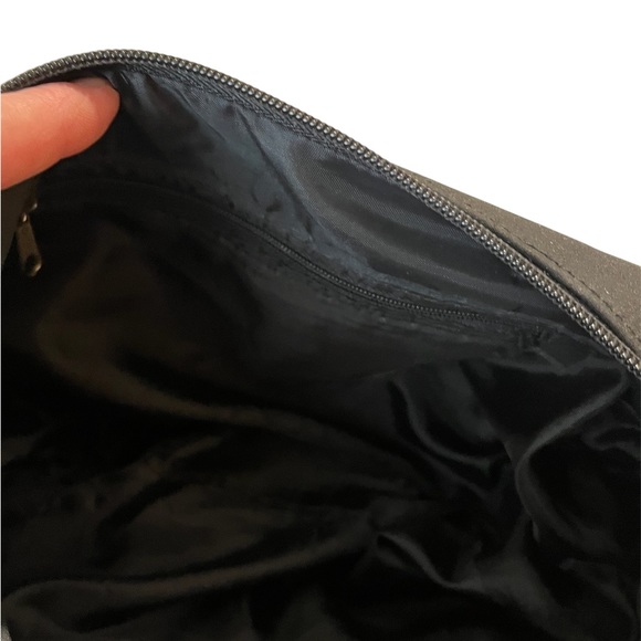 Black bag with bamboo ring handle shoulder bag - Picture 6 of 8